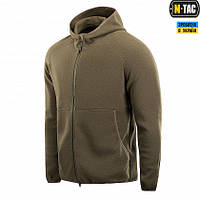 Кофта флисовая тактическая с капюшоном M-Tac Hoodie Lite Microfleece, цвет оливка