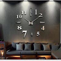 Настінний Годинник 3Д 50-70см Timelike Арабські цифри надписи Великі Дзеркальні 3Д годинник на стіну Настінні годиннки T4915