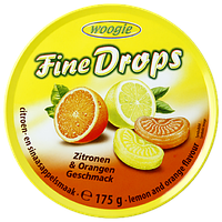 Льодяники лимон-апельсин Дропс Drops lemon-orange 175g 10шт/ящ (Код: 00-00006052)