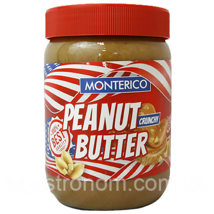 Арахісова паста хрустка Монтеріко Monterico Crunchy 500g 6шт/ящ (Код: 00-00003348)