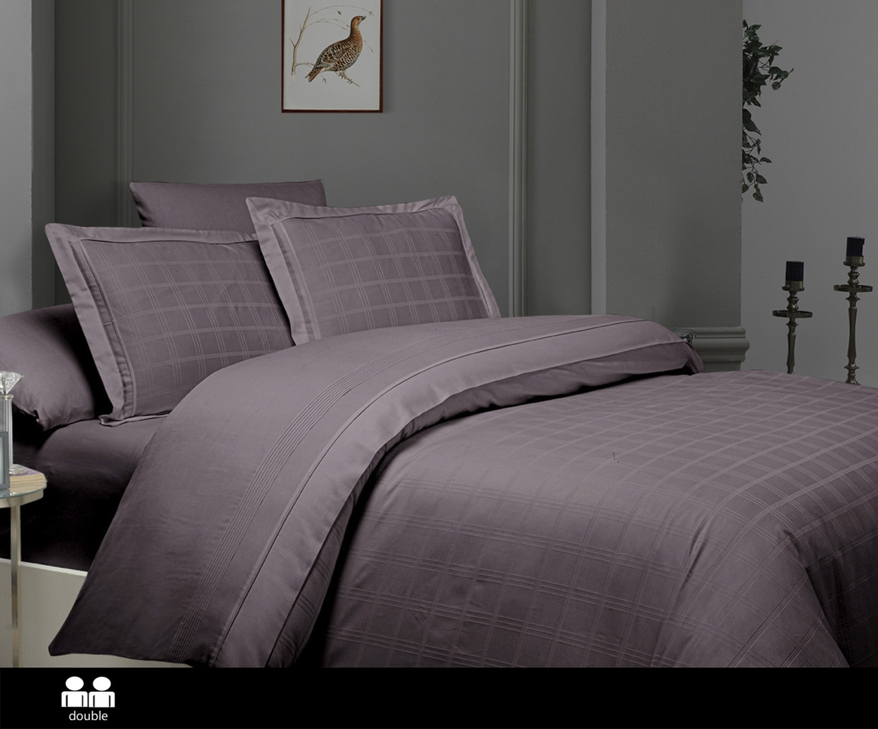 Турецьке Постільне Бельє First Choice Deluxe Satin Stripe Royce Lilac