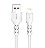 Кабель для зарядки и передачи данных Denmen D42L USB to Lightning Белый 1 м