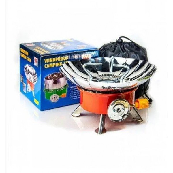 Туристичний газовий пальник з п'єзопідпалом та чохлом K-203, фото 1