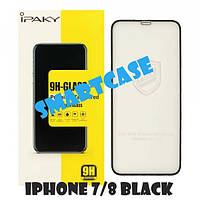 Захисне скло iphone 7/8 black full glue 10D