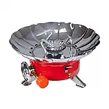 Портативна газова плита YC-301 (K-203) з п'єзорозпалювачем, пелюстки, фото 2