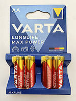 Varta Longlife Max Power Alkaline AA батарейки 1.5V LR6 4шт блістер