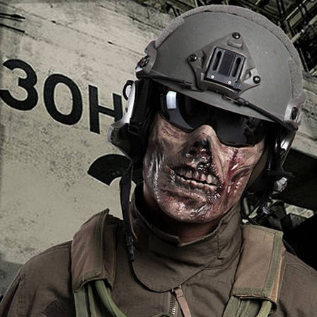 Зомбі Череп RESTEQ тактична маска Косплей Airsoft Wargame, фото 2