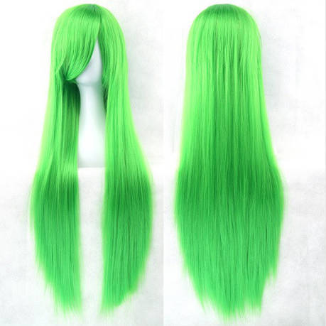 Довгі зелені перуки RESTEQ - 80см, пряме волосся, косплей, аніме, фото 2