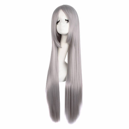Довга сірий перука RESTEQ - 80см, пряме волосся, косплей, аніме, фото 2