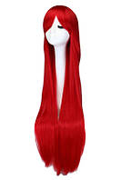 Длинный красный парик RESTEQ - 100см, прямые волосы, косплей, аниме