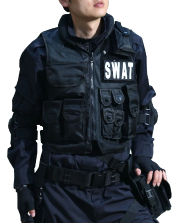 Жилет тактичний, військовий чорний поліцейський SWAT, жилет спецназу 11 кишень "Розвантаження", розмір L, фото 2