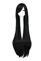 Длинные черные парики RESTEQ - 100см, прямые волосы, косплей, аниме