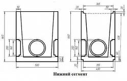 Піскоуловитель бетонний (нижня частина) 500х400х660 DN300, клас Е