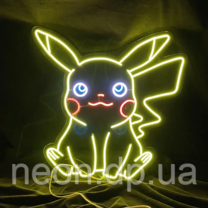 Неонова вивіска "Pikachu"