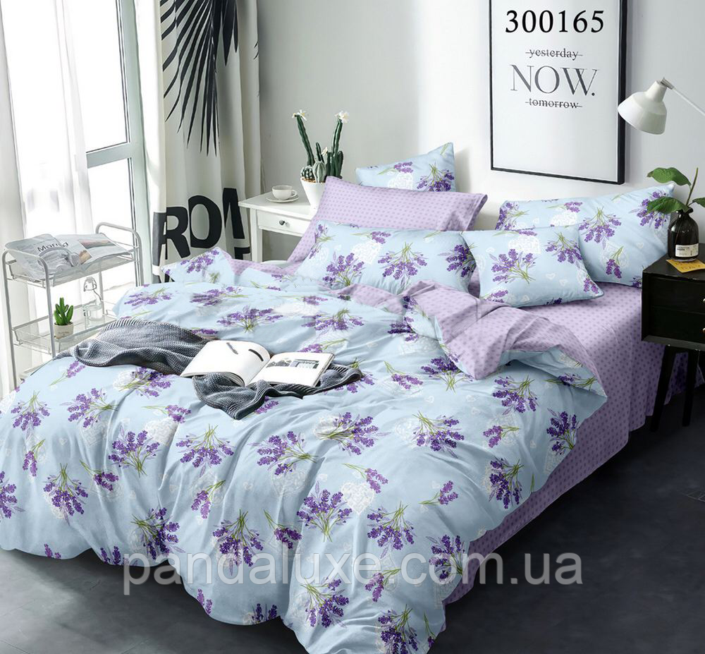 Постільна білизна бавовна бязь голд gold lux комплект Лаванда