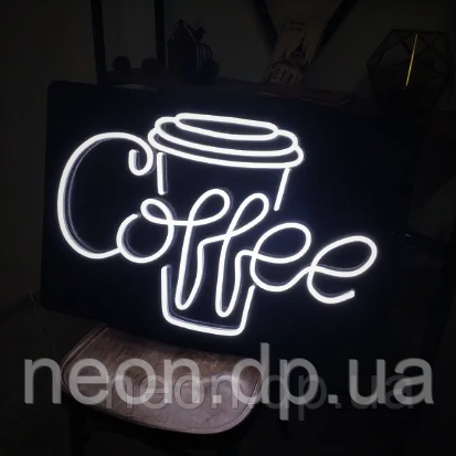 Неонова вивіска "Coffe"