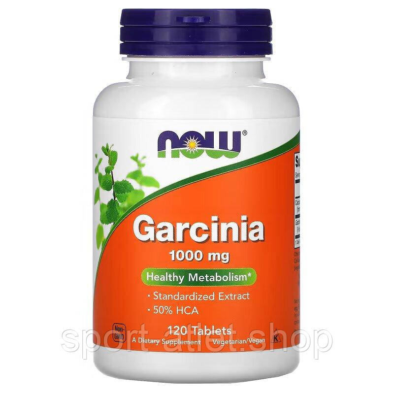 Натуральна добавка NOW Garcinia 1000 mg, 120 таблеток, фото 1