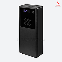 Power Box 10х18650 5V 2A с дисплеем и фонариком (с колонкой Bluetooth) - черный