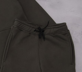 Теплые штаны мужские хаки темно-зеленого цвета парню спортивные Брюки стиль камуфляж подобрать Размер брюк - фото 5 - id-p1705059315