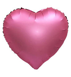 Повітряні кульки "Heart", Польща, Ø - 45 см., якісний матеріал, колір - рожевий (матовий)
