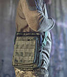 Підсумок сумка тактична месенджер JACK зелена олива з водовідштовхувальної тканини із системою Molle А, фото 8