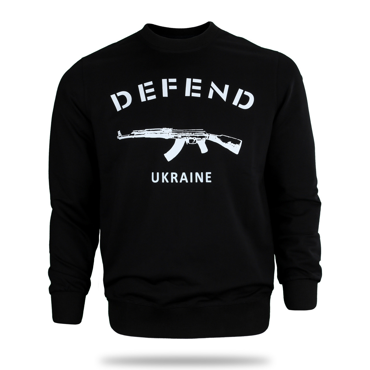 Світшот чорний HOPE з принтом "DEFEND Ukraine" BLK M (Р) 23-201-002-002