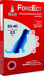 Краплі протипоризитарні Modes ForceEct (Модес ФорсЕст для собак та цуценят до 20-40 кг) 2.5 мл/1шт