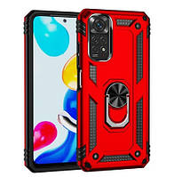Чохол Armor для Xiaomi Redmi Note 11 / Note 11S протиударний з кільцем Червоний