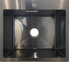 Мийка для кухні з нержавіючої сталі з покриттям PVD Kraft HS5448-Black Чорна
