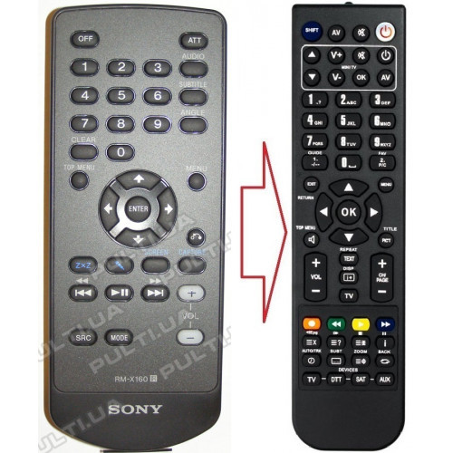Пульт для SONY RM-X160 (аналог), фото 1