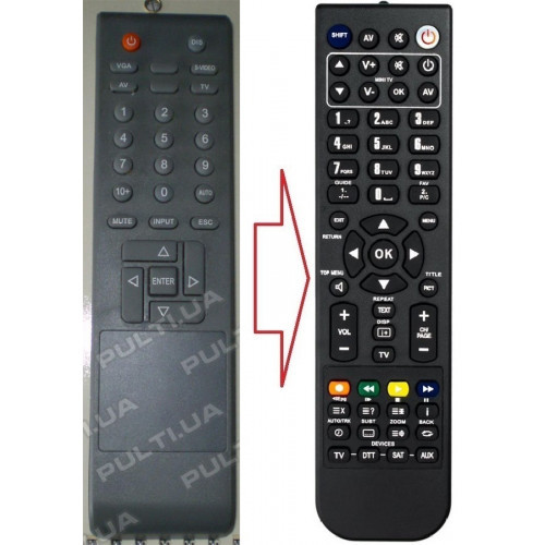 Пульт для телевізора SUPER 9E19A-2 CASE 2417 (аналог), фото 1
