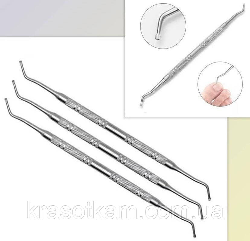 Лопатка педикюрна BE NAILS кюретка двостороння, фото 1