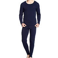 Термобелье мужское Septwolves 08036 Blue (2XL) хлопковое однотонное с меховой подкладкой под одежду FKY_22