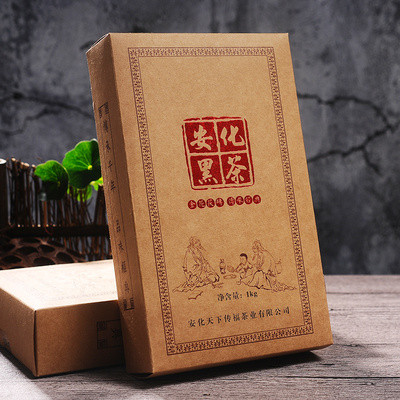 Елітний колекційний чай Ань-хуа чорний китайський пресований у плитку "Золоті квіти" 1кг
