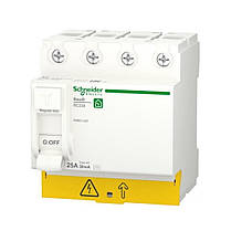 Вимикач диференційного струму ВДС Schneider Electric Resi 9 4p 25A АС 30mA R9R51425, фото 4