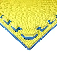 Мат (татам) "Ластівчин хвіст" синьо-жовтий 20мм