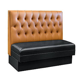 Дивани для кафе, бару, ресторану MeBelle KARE 1 м з ґудзиками, якісний зносостійкий шкірозамінник.