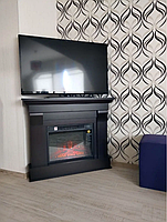 Камінокомплект Кутовий ArtiFlame Albion Corner AF23S Венге (зі звуком) Електрокамін з ефектом живого вогню, фото 3