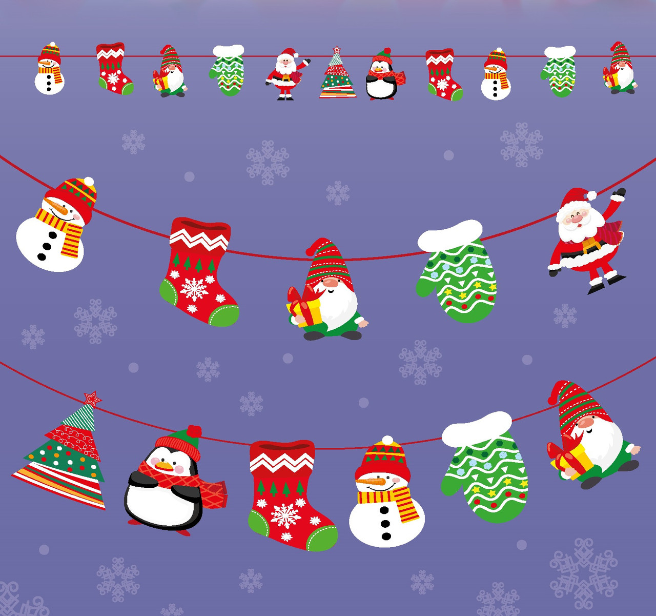 Гірлянда пап. фігурна Novogod'ko Новорічна 11 фігурок 3м (974709), фото 1