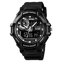 Уцінка !!! Skmei 1357 чорні чоловічі спортивні годинник
