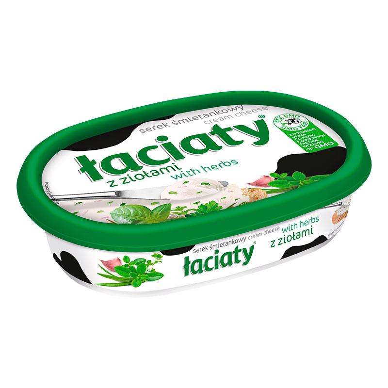Крем сир із травами Laciaty Mlekpol 135 г, Польща
