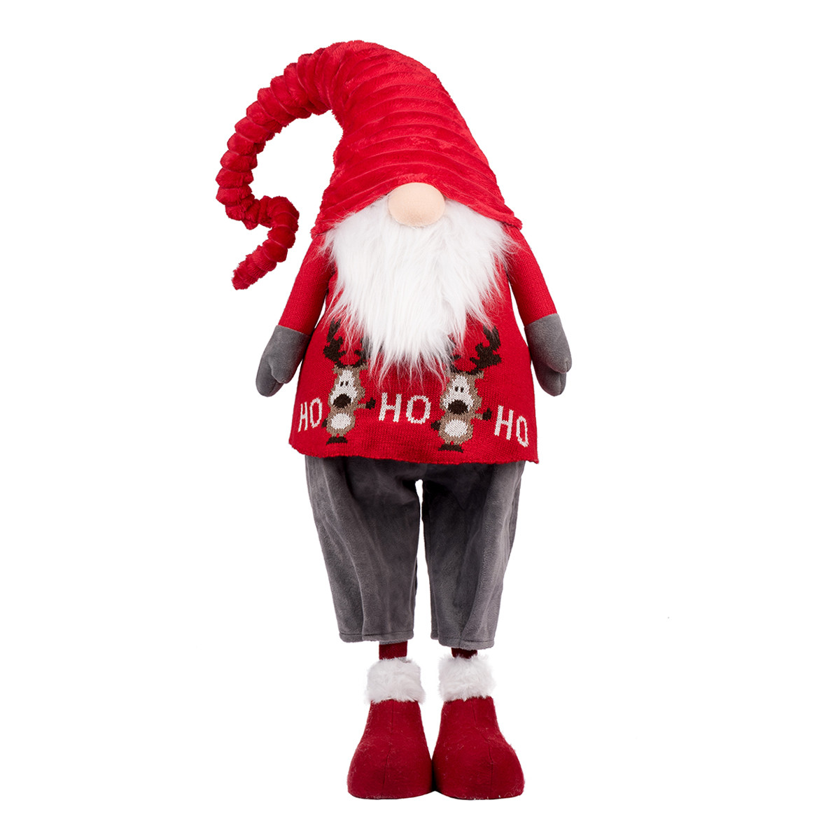 Новорічна м'яка іграшка Novogod'ko Гном НО-НО 86см LED ніс (973724), фото 1