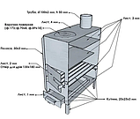 Піч Буржуйка №1 варильна-топкова металева на дровах для обігріву 50 кв м та для приготування їжі, фото 5