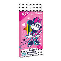 Карандаши цветные YES 12 цв. Minnie Mouse (290668)