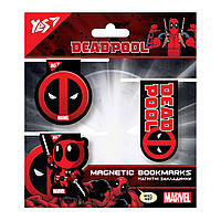 Закладки магнитные YES Marvel Deadpool 3шт. (707736)