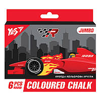 Мел цветной YES Race legend 6шт JUMBO (400465)