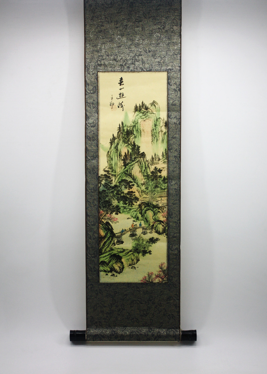 Гобелен-водоспад в горах (рисовий папір), фото 1