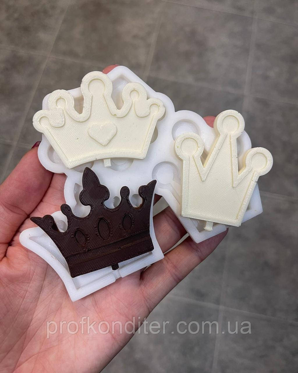 ЕКСКЛЮЗИВ! Силіконовий Молд для шоколаду, карамелі і мастики "Корони асортi", фото 1