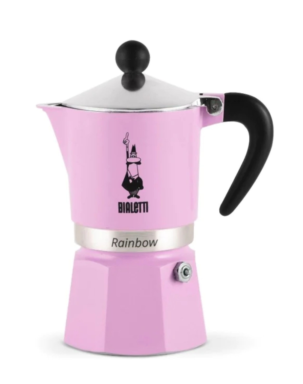 Кавоварка гейзерна Bialetti Rainbow Rosa Pastello на три порції, 150 мл мока алюміній для плити ручна для приготування кави