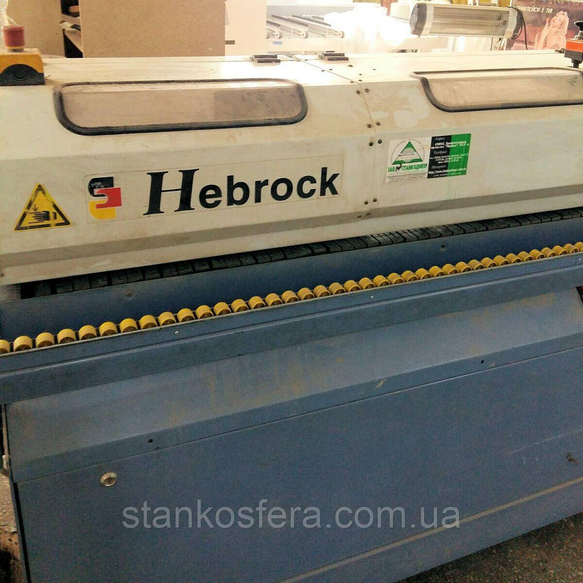 Hebrock AKV3005DK-F кромкооблицовочный станок б/у 2003г. с прифуговой, двумя фрезерами, раундом и полировкой - фото 2 - id-p1370343190